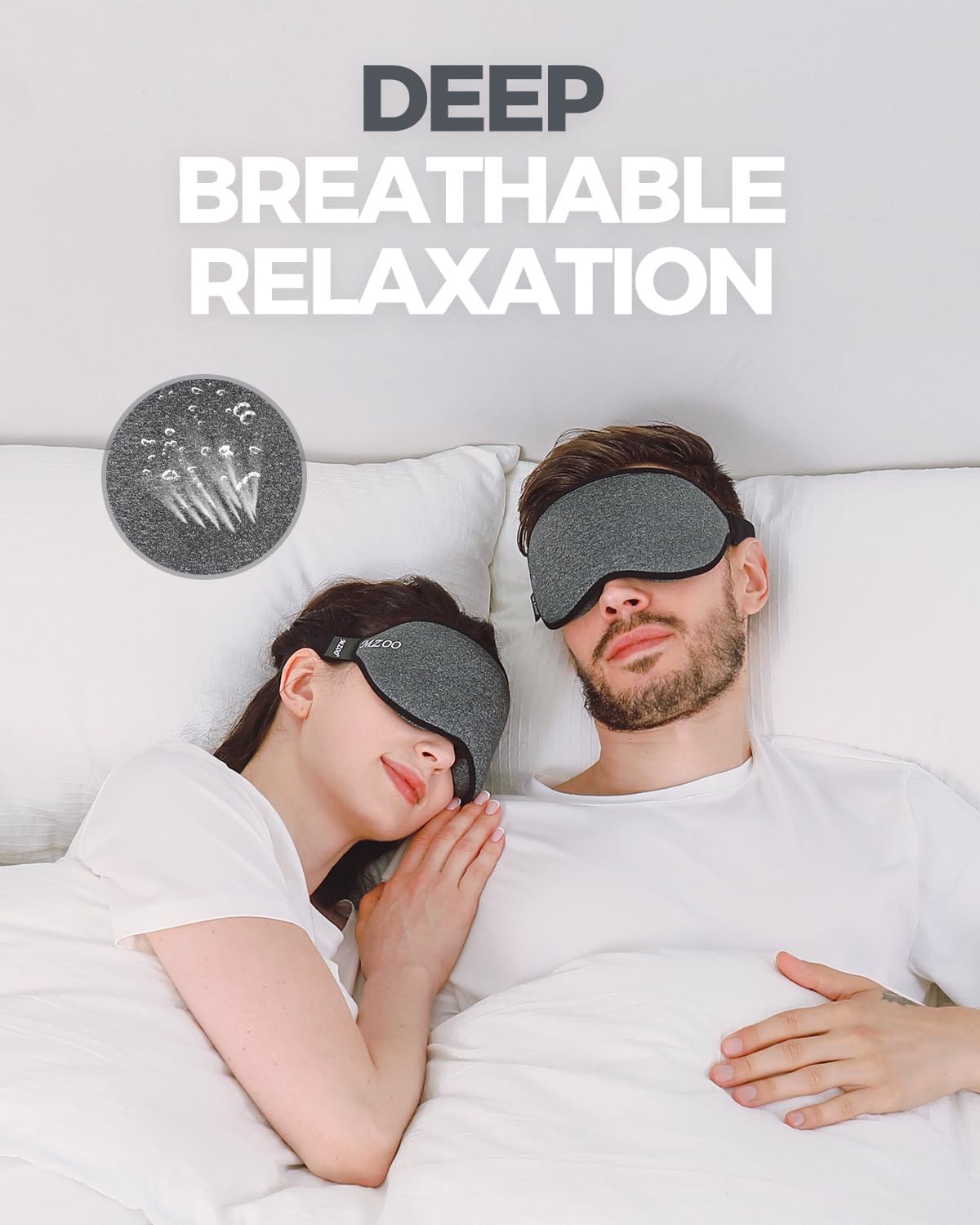 Luxury Sleep Mask for Back and Side Sleeper - Completely Blocks Light for Men and Women - Zero Eye Pressure 3D Contoured Night Blindfold - Breathable and Soft Eye Shade Cover - Espot.com.au