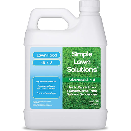 Liquid Lawn Food Concentrate for Spring & Summer - 16-4-8 Advanced Lawn Fertilizer with Fish, Seaweed, and Kelp - NPK Balanced - All Grass Types - Simple Lawn Solutions - 1 Quart - Espot.com.au