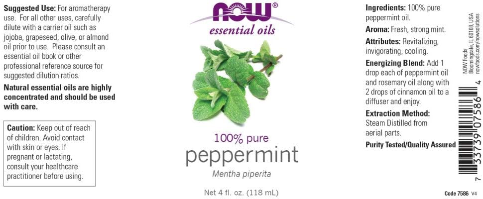 4-Ounce Peppermint Essential Oil for Aromatherapy and Natural Healing - Pure, Therapeutic Grade Oil - Espot.com.au