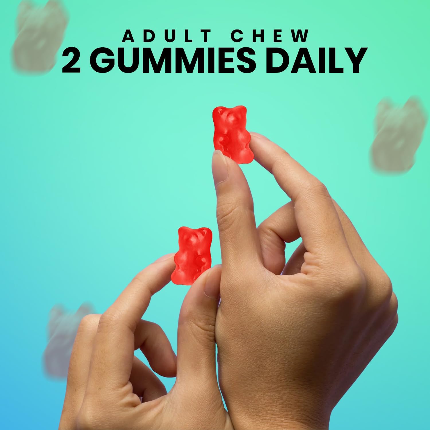 Raspberry Flavored Hair, Skin & Nail Gummies with Biotin, Collagen, Vitamin C & E - 60 Gummies | EchoHeals CEUTICALS - Espot.com.au