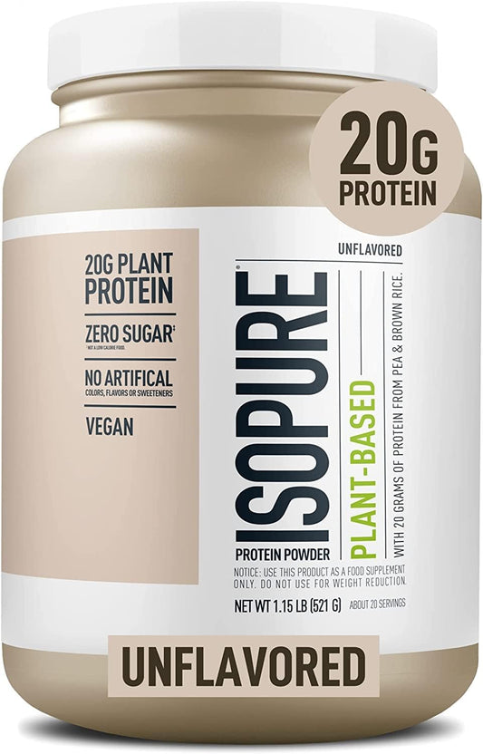 isopure-plant-based-protein-powder---lactose-gluten-free-unflavored-with-iron---20g-plant-protein-per-serving---115-lbs---20-servings---vegan-friendly-supplement-1