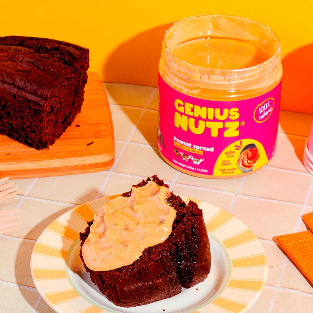 vanilla-cookie-peanut-spread---healthy-sugar-free-snack-with-crunchy-cookies---100-natural-gluten-free-low-carb-high-protein---500g-pack-2