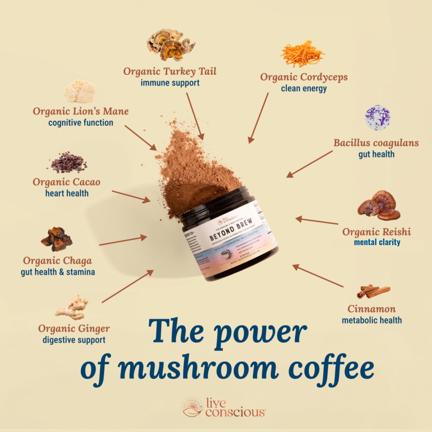 live-conscious-mushroom-superfood-coffee-with-prebiotics-probiotics---low-caffeine-healthy-coffee-substitute---30-servings-7-oz---pack-of-3-3