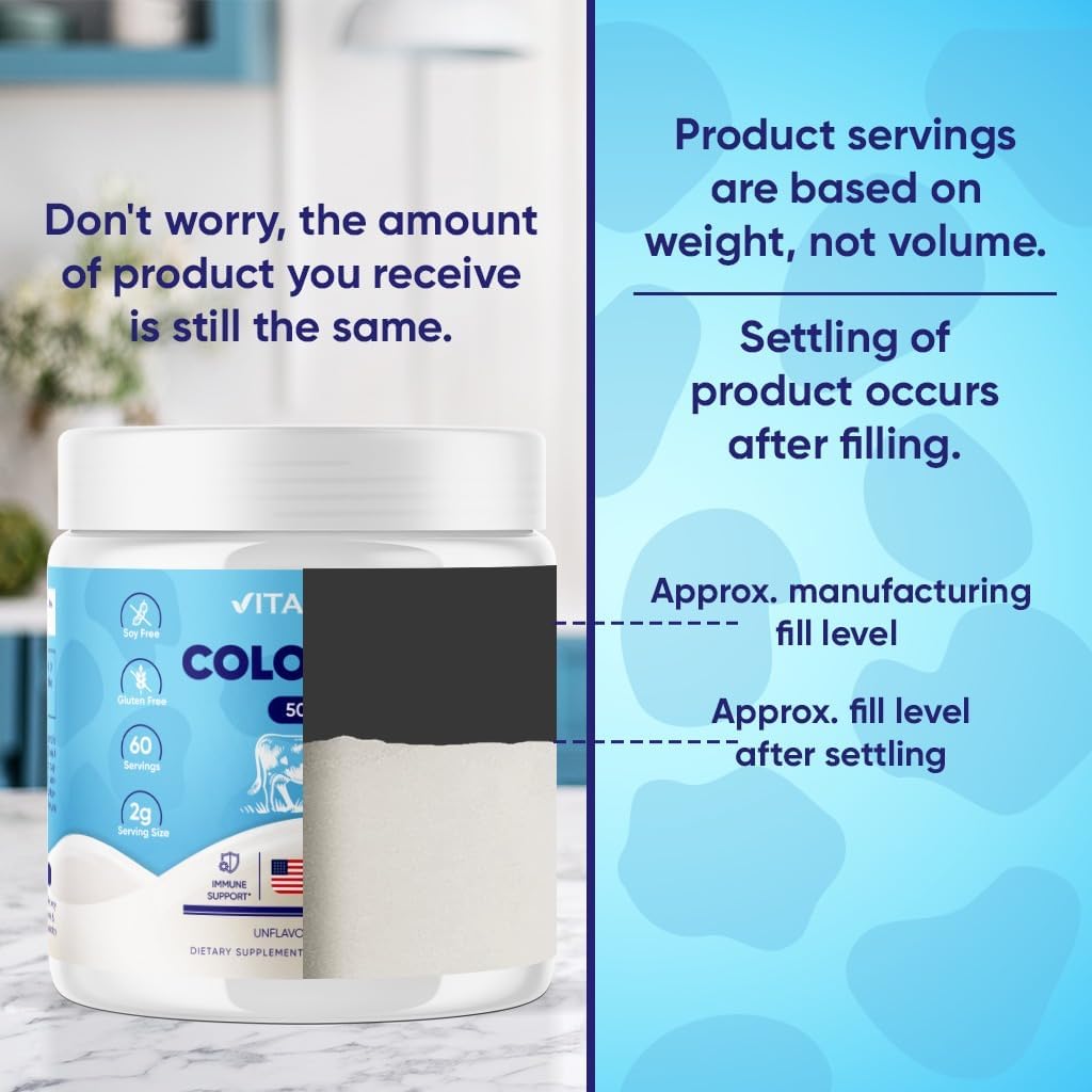 high-igg-bovine-colostrum-powder-for-gut-health-hair-growth-beauty-immune-support---unflavored-supplement-with-60-servings---easy-to-mix-formula-for-muscle-recovery-4