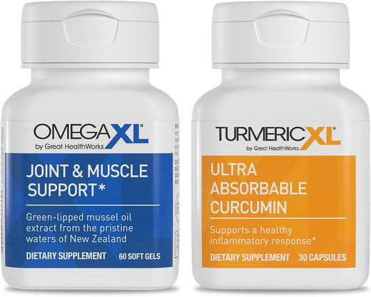 OmegaXL & TurmericXL Bundle - Joint, Muscle, and Inflammatory Support Supplements (90 Count) - Espot.com.au