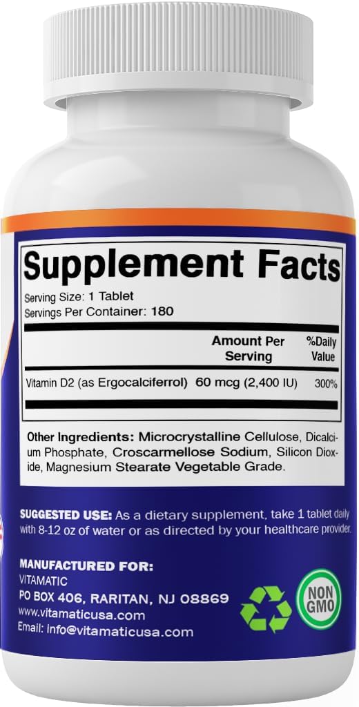 vitamatic-vitamin-d2-60-mcg-2400-iu-ergocalciferol-vegetarian-tablets-180-count-pack-of-1-9