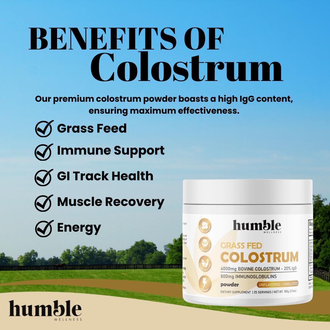 premium-grass-fed-colostrum-powder---high-igg-content-800mg-immunoglobulins-unflavored---25-servings-35-oz---humble-wellness-5