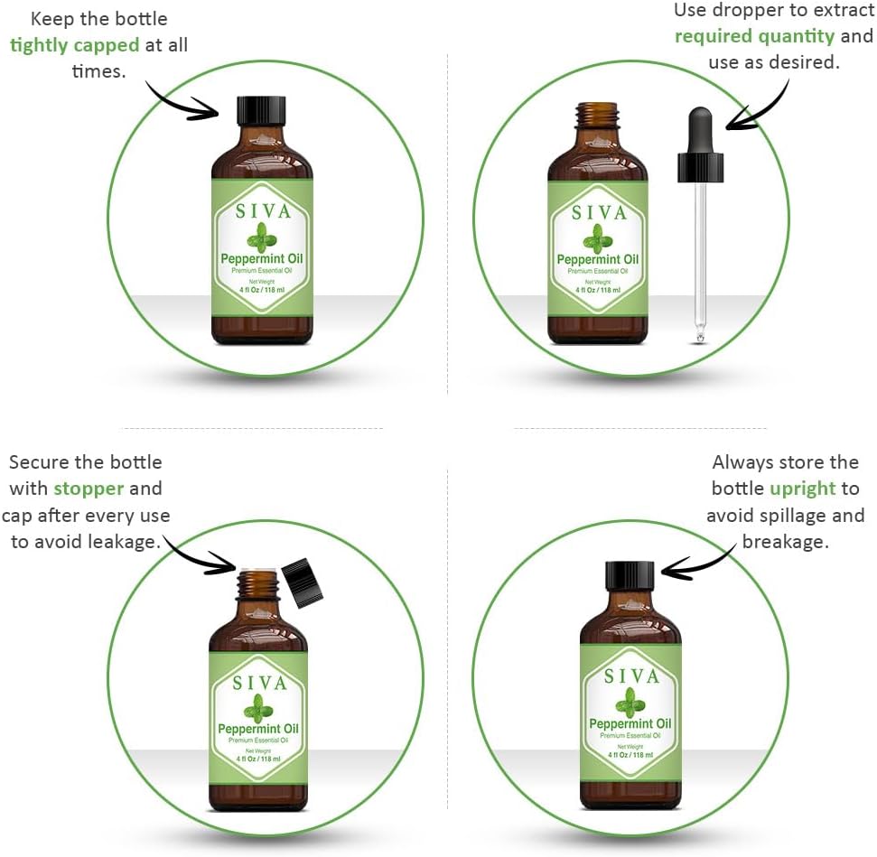 4-fl-oz-siva-organics-peppermint-essential-oil---natural-aromatherapy-oil-for-diffuser-skin-hair-scalp-and-body-massage---includes-dropper-2