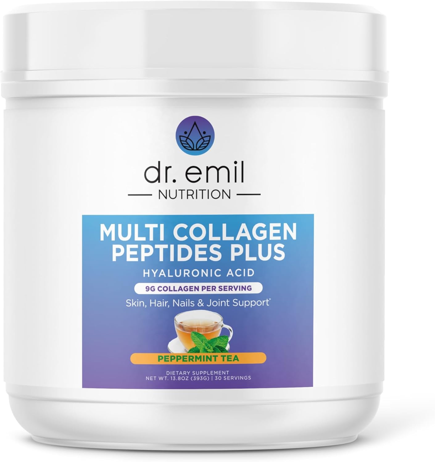 dr-emil-nutrition-multi-collagen-peptides-plus---peppermint-tea-flavor-for-skin-hair-nails-joint-support---9g-collagen-hyaluronic-acid---paleo-keto-friendly---non-gmo---390g-1