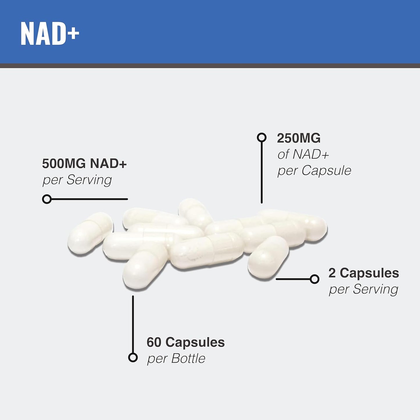 3 Pack Liposomal NAD+ Capsules - 180 x 250mg | Supports Energy & Reduces Fatigue - Non-GMO, Gluten Free, Vegan - Espot.com.au