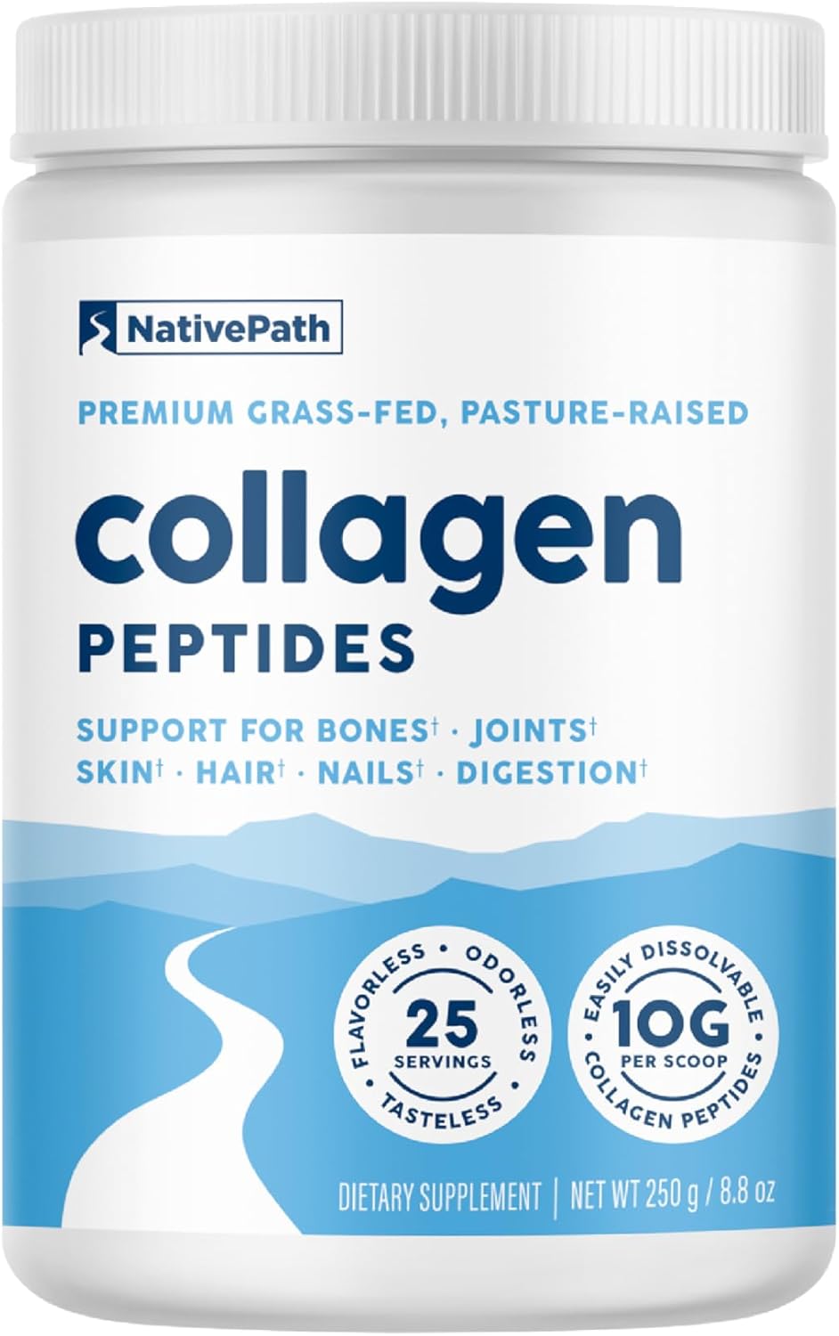 collagen-peptides-protein-powder---hydrolyzed-type-1-3-for-skin-hair-nails---88-oz-25-servings-by-nativepath-1
