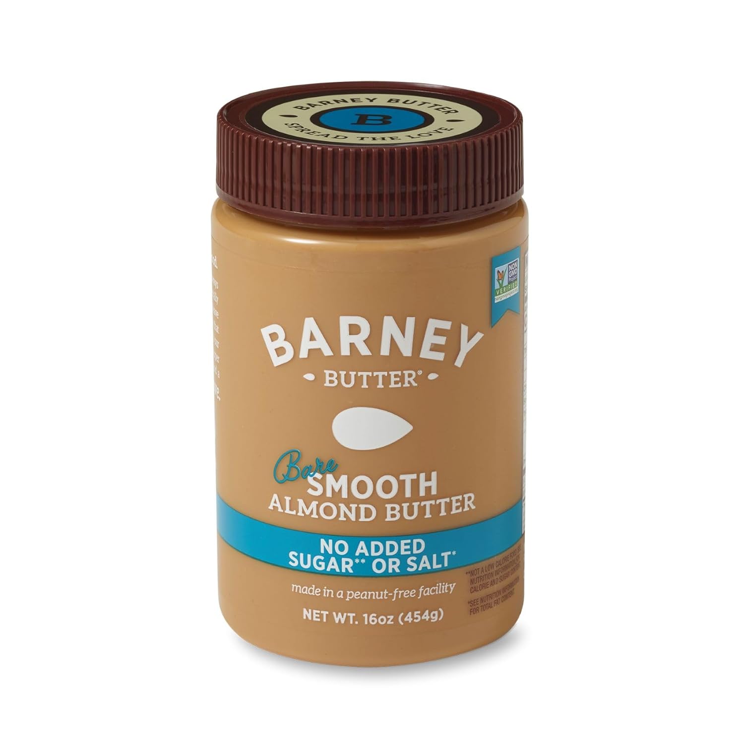 barney-butter-bare-smooth-almond-butter-16oz-jar---no-sugar-or-salt-added-skin-free-almonds-non-gmo-gluten-free-keto-paleo-vegan---no-stir-formula-1