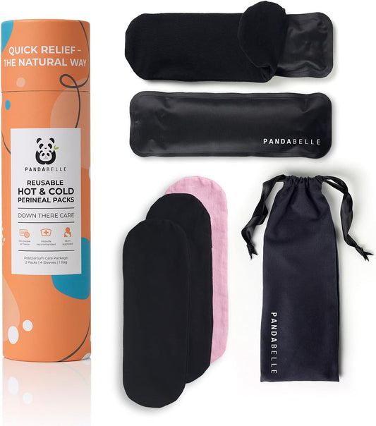 hot-cold-perineal-ice-pack-with-4-washable-sleeves-carry-bag---ideal-for-postpartum-pain-hemorrhoids-c-section-scar-breastfeeding-waxing-more-1