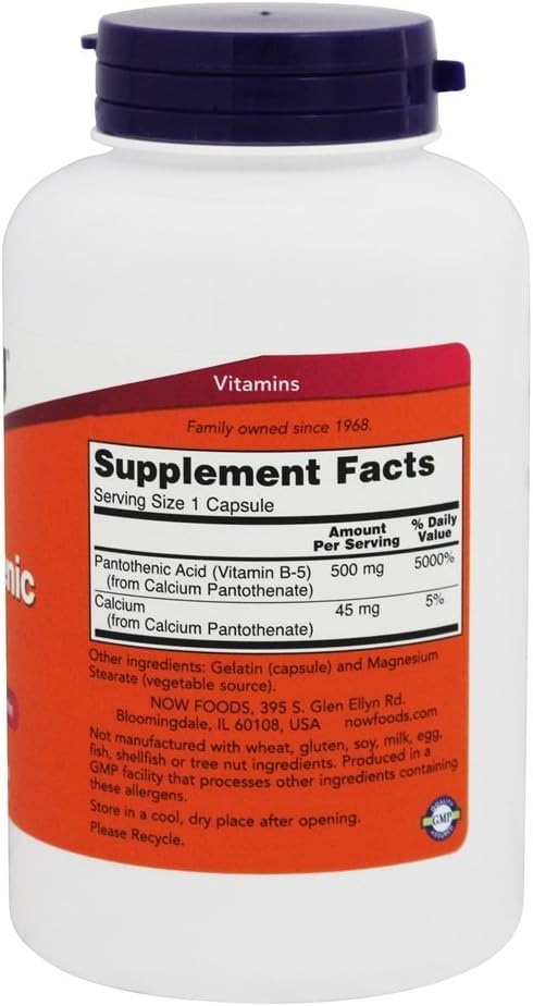now-foods-pantothenic-acid-500mg-250-capsules---pack-of-2-3