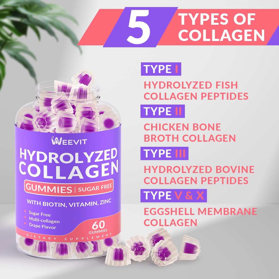 sugar-free-collagen-peptide-gummies-for-women-with-biotin-vitamin-c-d-b12---type-i-ii-iii-v-x---hair-skin-nail-support-5