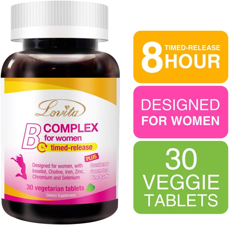 high-potency-vitamin-b-complex-for-women-with-iron-vitamin-c-cranberry-green-tea---timed-release-energy-boost---90-vegetarian-tablets-2
