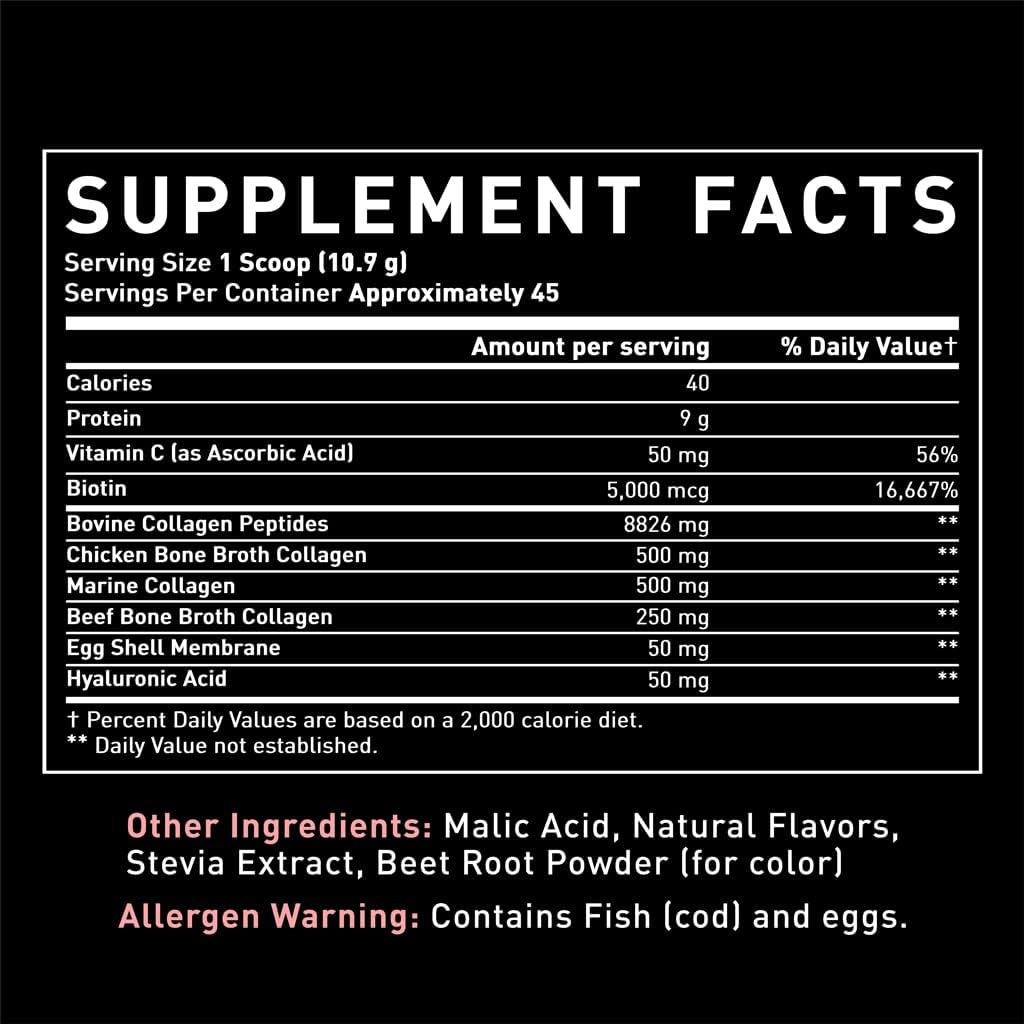 zeal-naturals-multi-collagen-peptides-protein-powder-with-vitamins-for-hair-skin-nails---marine-bovine-chicken-eggshell-strawberry---45-servings-4