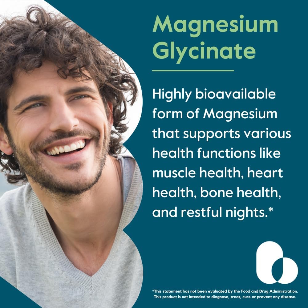 Magnesium Glycinate Supplement - 400mg per Serving (240 Capsules) - Vegan, Non-GMO, Gluten-Free - No Stearates, Silicon Dioxide - Espot.com.au