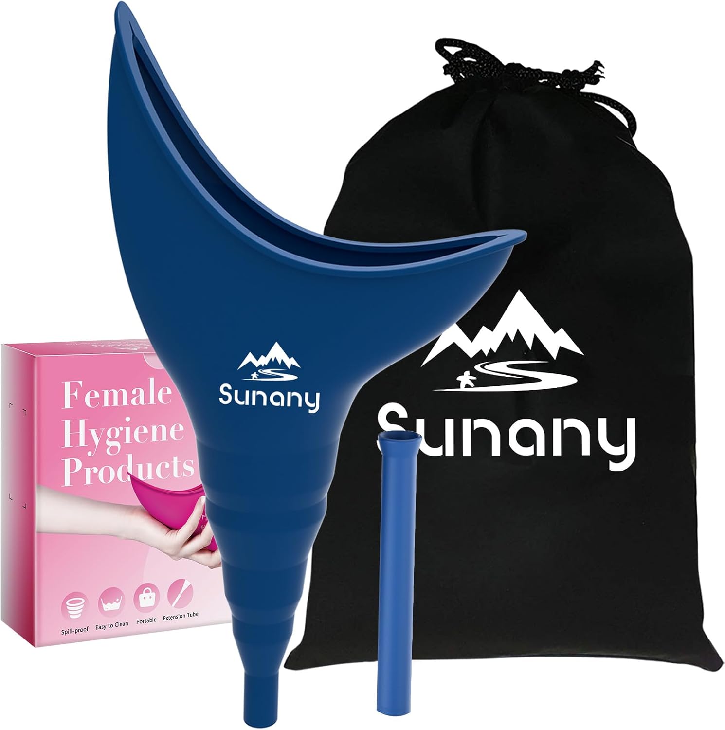 Portable Silicone Female Urinal for Standing, Reusable & Leakproof - Ideal for Outdoor Activities, Camping, Travel - Sunany Female Urinal - Espot.com.au