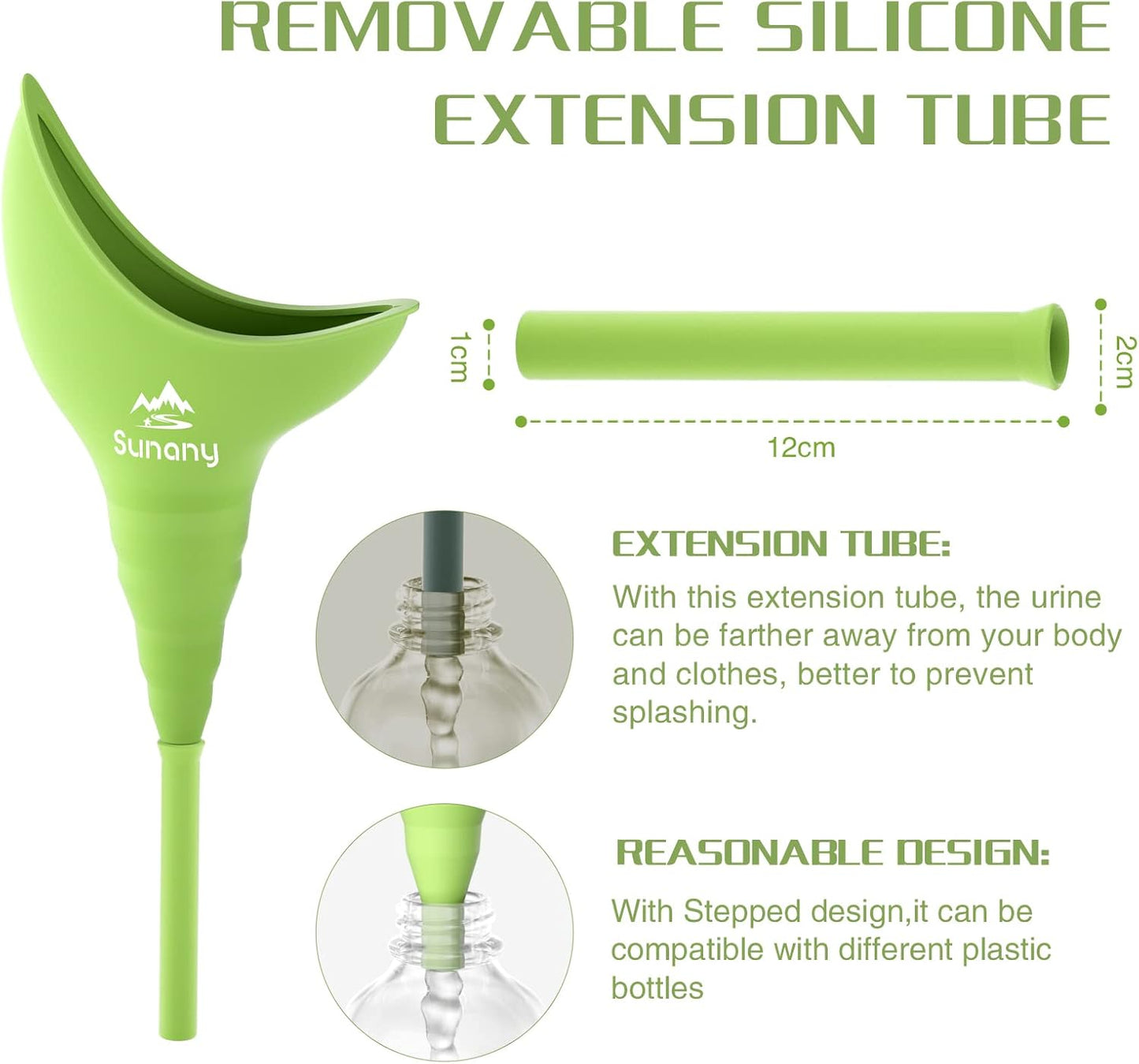 Portable Silicone Female Urinal for Standing, Reusable & Leakproof - Perfect for Camping, Travel, and Outdoor Activities - Espot.com.au