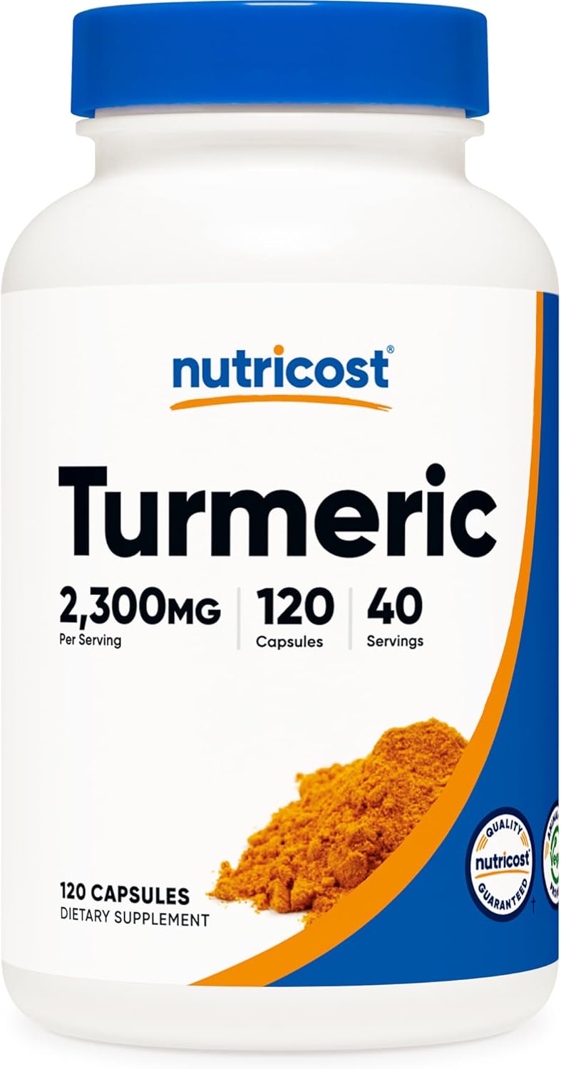 2300mg Turmeric Curcumin with BioPerine, 95% Curcuminoids, 120 Veggie Capsules - Gluten Free, Non-GMO, 40 Servings - Espot.com.au