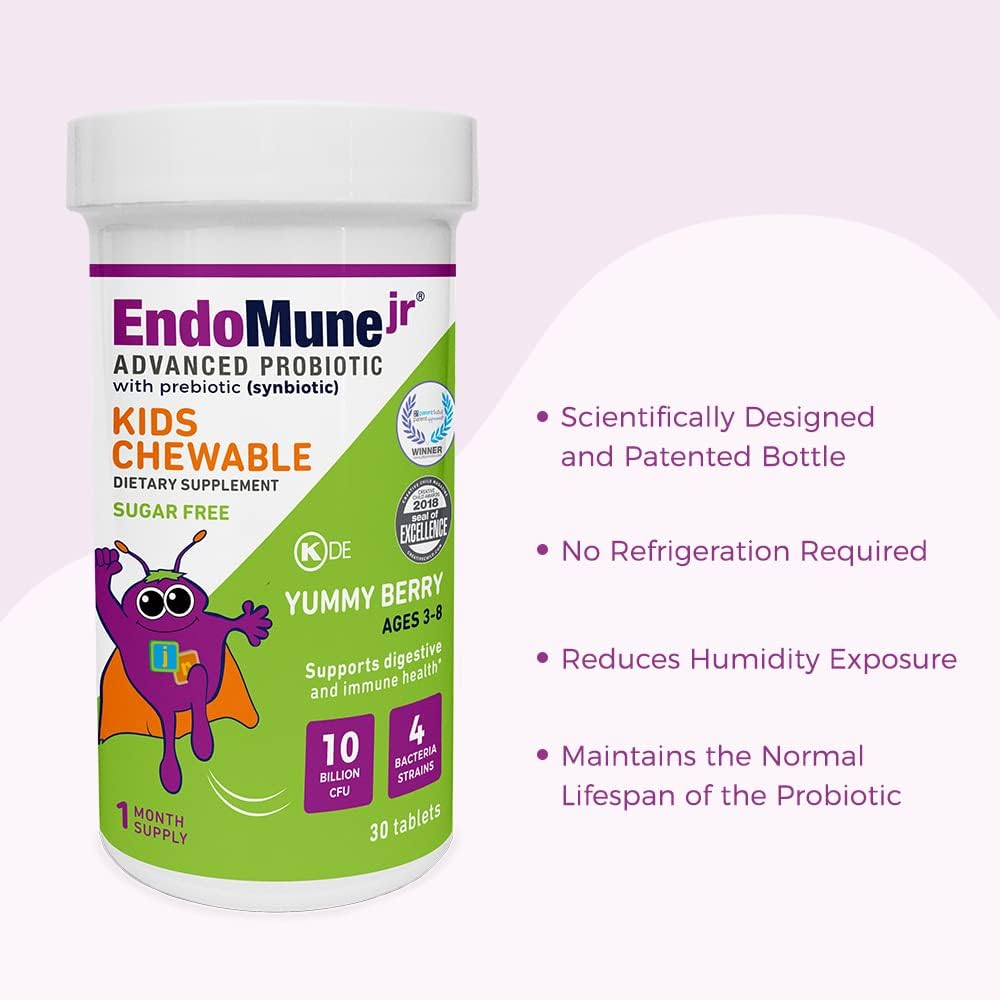 physician-formulated-kids-probiotic-with-prebiotic-10-billion-cfus-4-bacterial-strains-and-fos-chewable-tablets-endomune-jr-advanced-4
