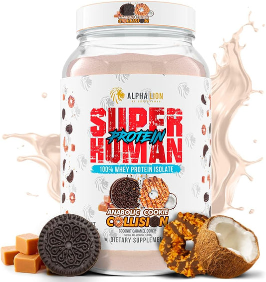 high-quality-superhuman-whey-protein-isolate-powder---cookie-collision-flavor---ideal-for-muscle-recovery-growth---low-carb-low-sugar-formula---28-servings-1