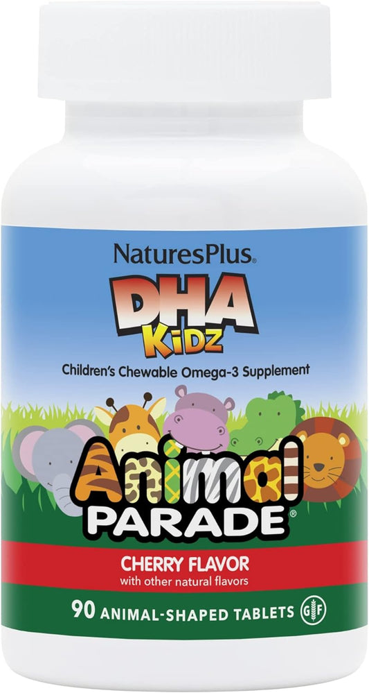 natures-plus-animal-parade-dha-childrens-chewables---natural-cherry-flavor---omega-3-fatty-acid-supplement---gluten-free---90-chewables-1