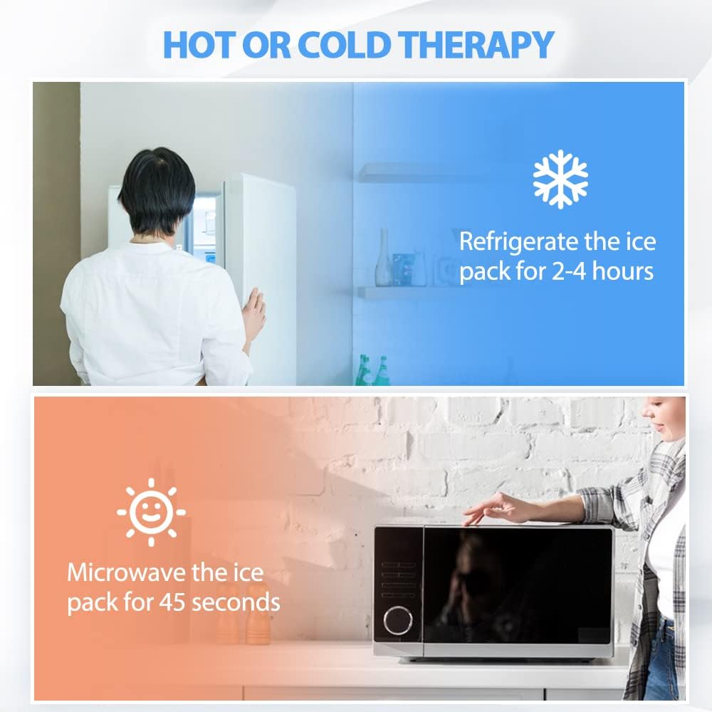 Large Knee Ice Pack for Sports Injuries - Gel Wrap for Knee, Leg, Elbow - Pain Relief for Swelling, Arthritis, Meniscus Tear, ACL - Multifunctional Cold Therapy Pack - Espot.com.au