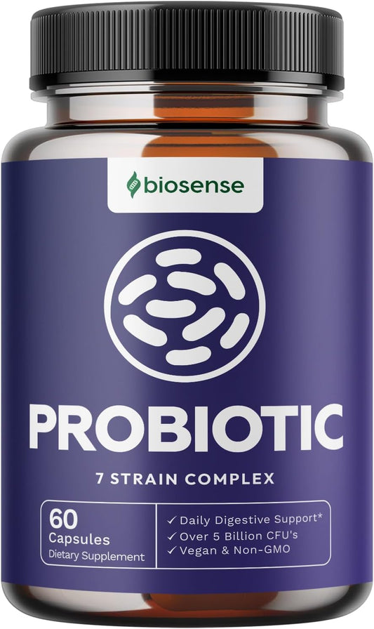Advanced Acidophilus Probiotic Supplement for Gut Health - Daily Probiotic Immune Support for pH Balance and Digestive Relief - Bio Sense Probiotics with Prebiotics for Upset Stomach - Espot.com.au