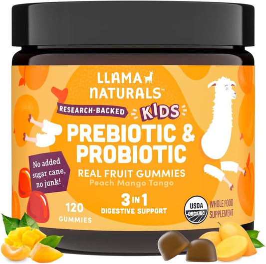 vegan-organic-kids-gummies-with-prebiotic-probiotic-for-digestive-health---peach-mango-flavor-120-ct---2-4-months-supply---no-added-sugar-cane---llama-naturals-1
