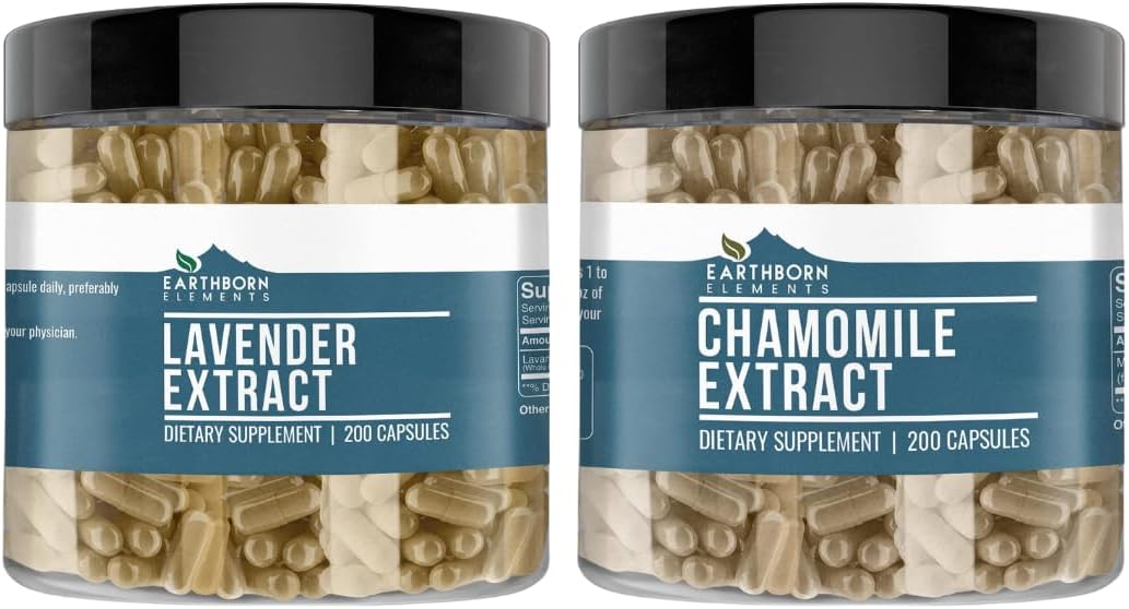 200-capsules-chamomile-extract-and-lavender-extract-bundle---pure-undiluted-additive-free-by-earthborn-elements-1