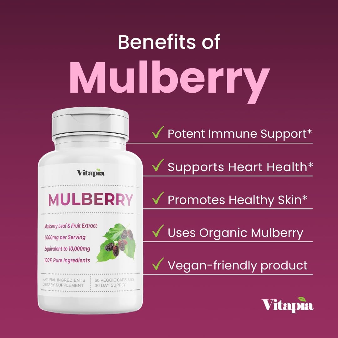 organic-mulberry-leaf-fruit-extract-10000mg---gut-heart-health-support---antioxidant---60-veg-capsules---non-gmo-gluten-free-vegan-2