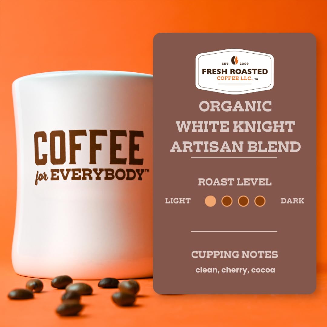 organic-white-knight-light-roast-coffee-beans---5-lb-80-oz---fair-trade-kosher-whole-bean---freshly-roasted-8