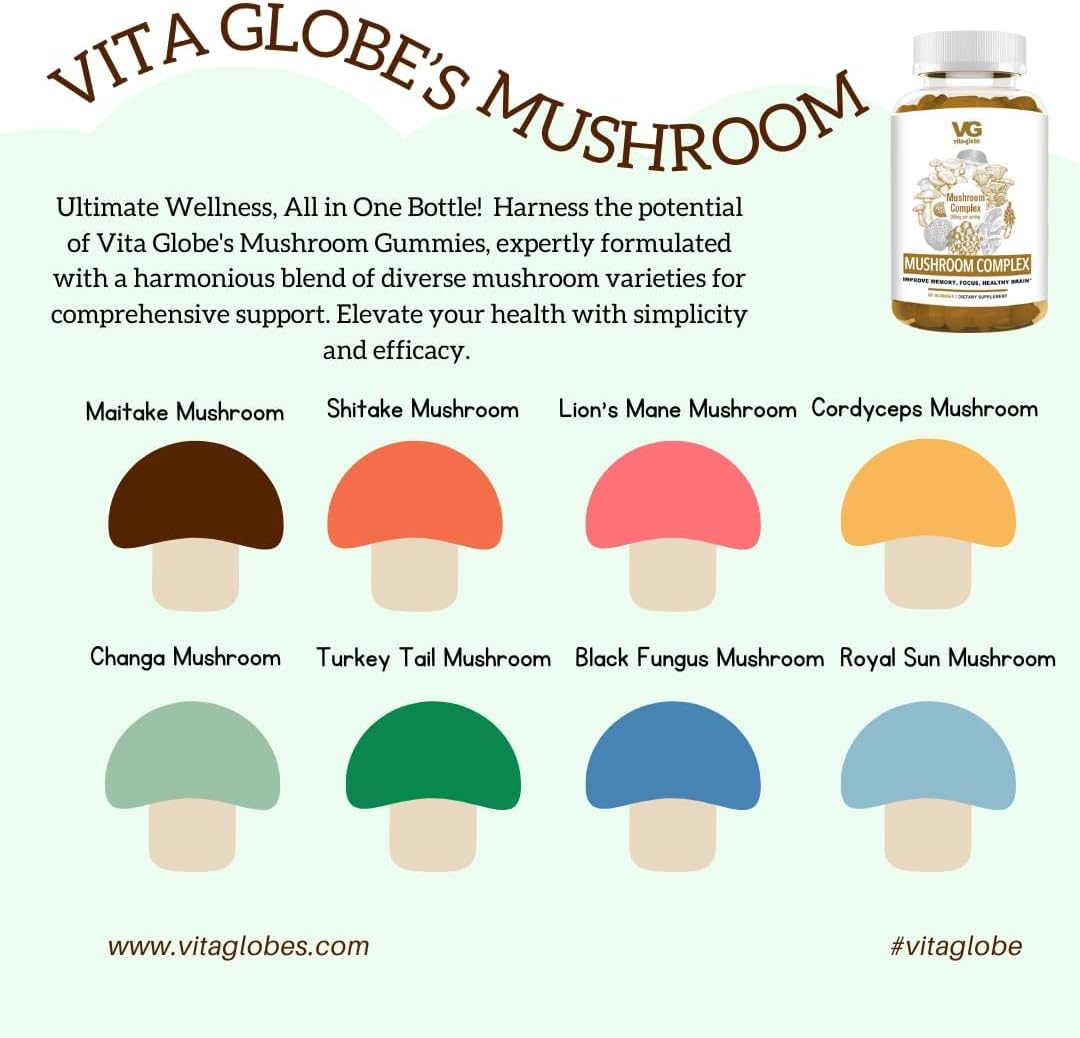 vitaglobe-mushroom-complex-gummy---immune-defense-energy-brain-health-support-vitamin-supplement---60-count-9