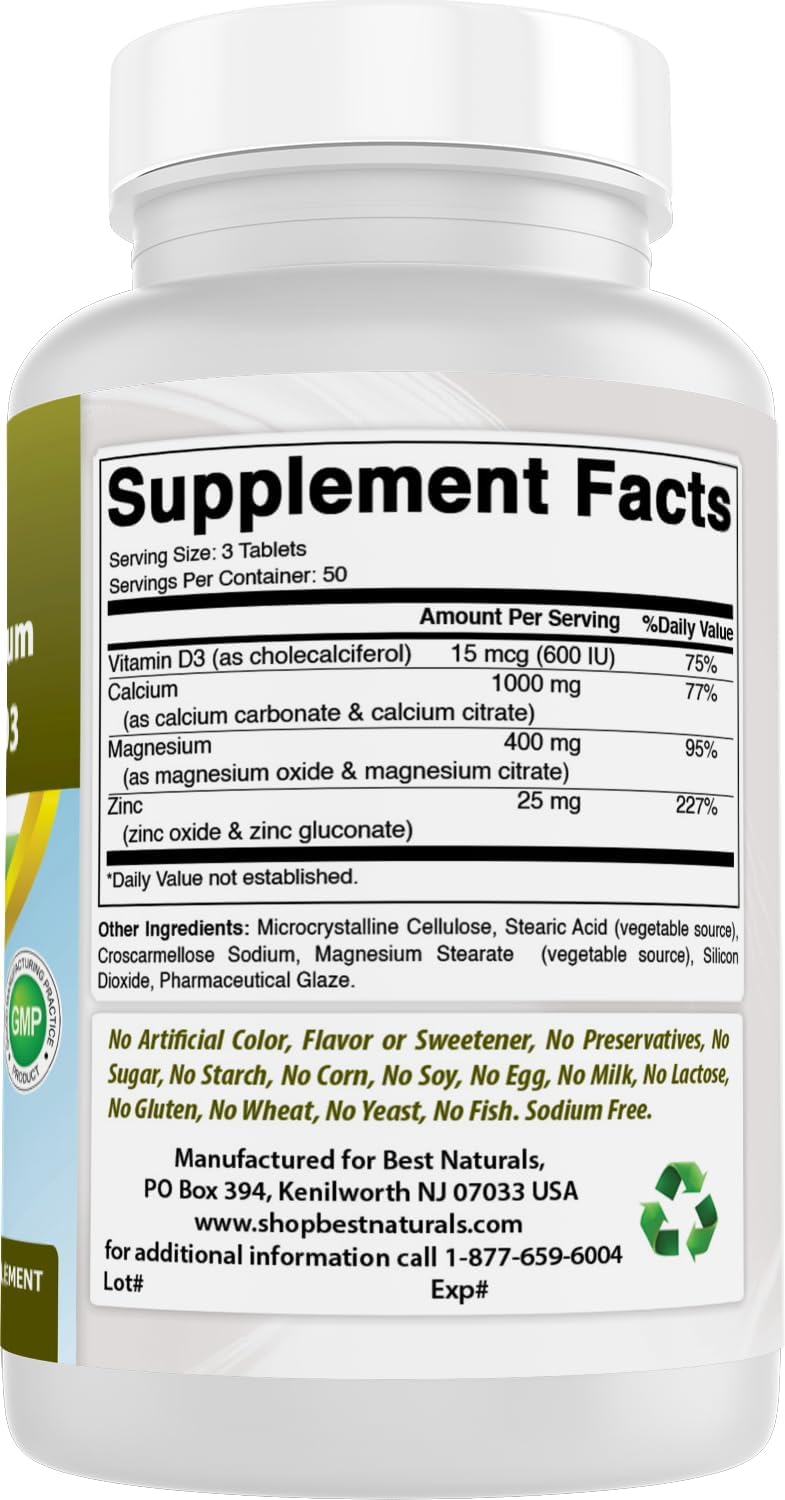 calcium-magnesium-zinc-with-vitamin-d3---150-tablets-1000-mg-calcium-400-mg-magnesium-25-mg-zinc-600-iu-d3-per-serving-6