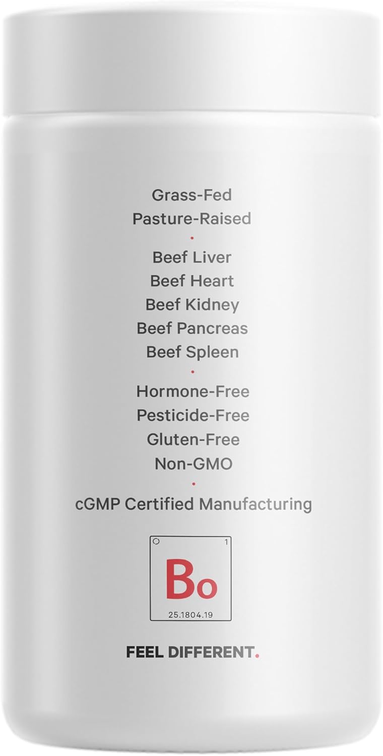 grass-fed-beef-organs-supplement-with-glandulars---freeze-dried-bovine-pills-for-liver-heart-kidney-pancreas-spleen---non-gmo-vitamins---180-capsules-9