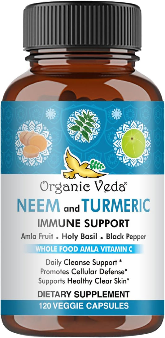 organic-veda-neem-turmeric-capsules-with-amla-tulsi-holy-basil-black-pepper---immune-support-supplement---promotes-clear-skin-cellular-defense---120-vegan-capsules-1