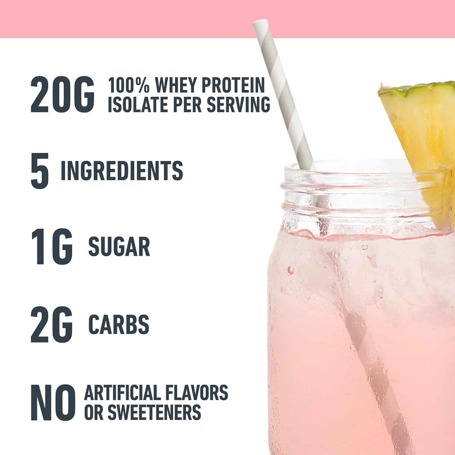 Clear Whey Isolate Protein Powder Infusions - Tropical Punch Flavor, 20g Protein, 14.1 Oz - Lactose & Gluten Free - Espot.com.au