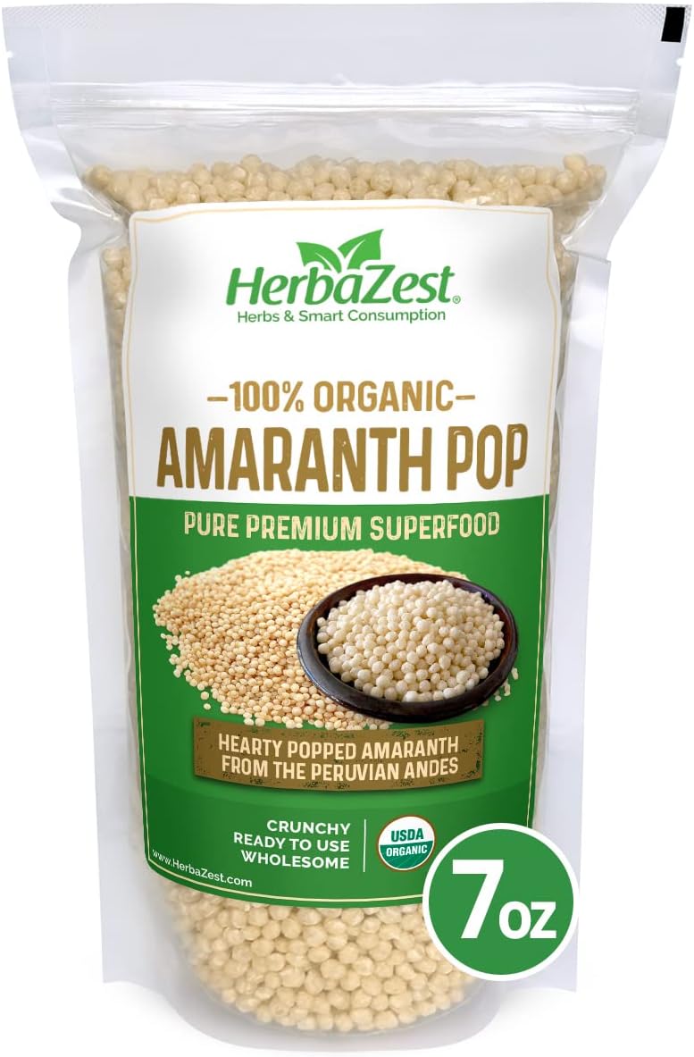organic-herbazest-amaranth-pops---vegan-gluten-free---usda-certified---7oz-200g---ideal-for-yogurt-cereal-granola-baking-more-1
