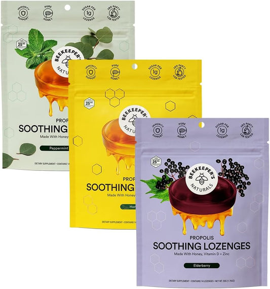 beekeepers-naturals-honey-cough-drops-variety-pack---42-ct-lozenges-with-zinc-propolis-vitamin-d-for-sore-throat-relief---honey-peppermint-elderberry-flavors-1