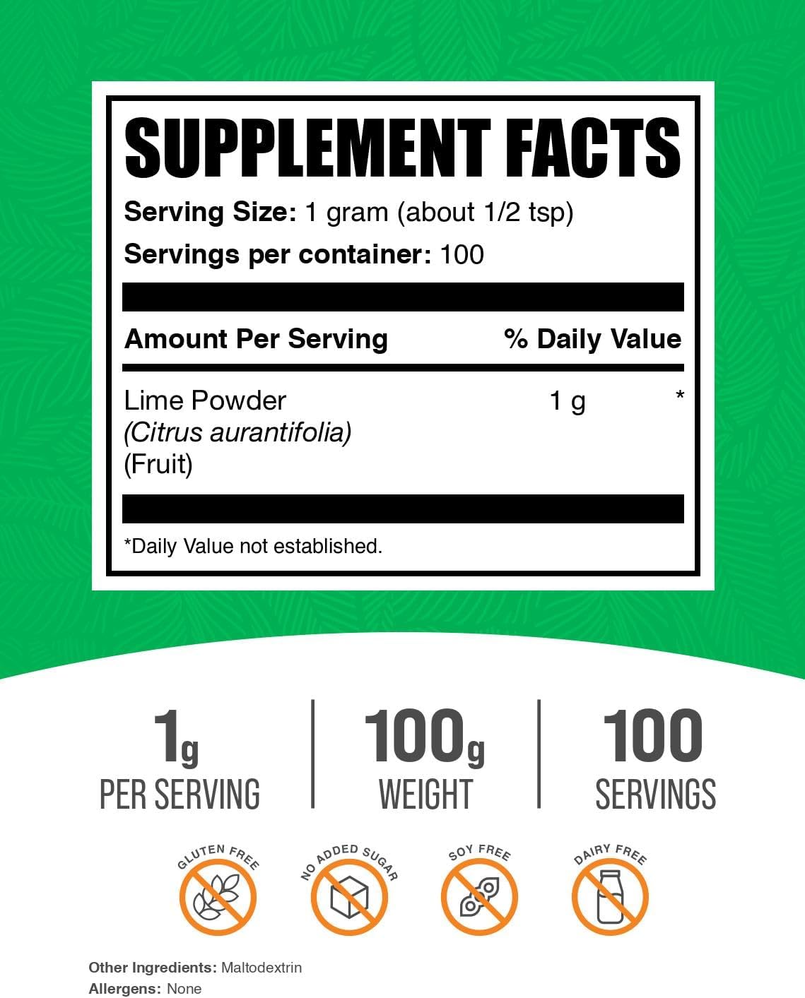bulksupplementscom-dehydrated-lime-powder---lime-fruit-powder-for-flavoring---air-dried-gluten-free-1000mg-per-serving-100g-35-oz-1-pack-2
