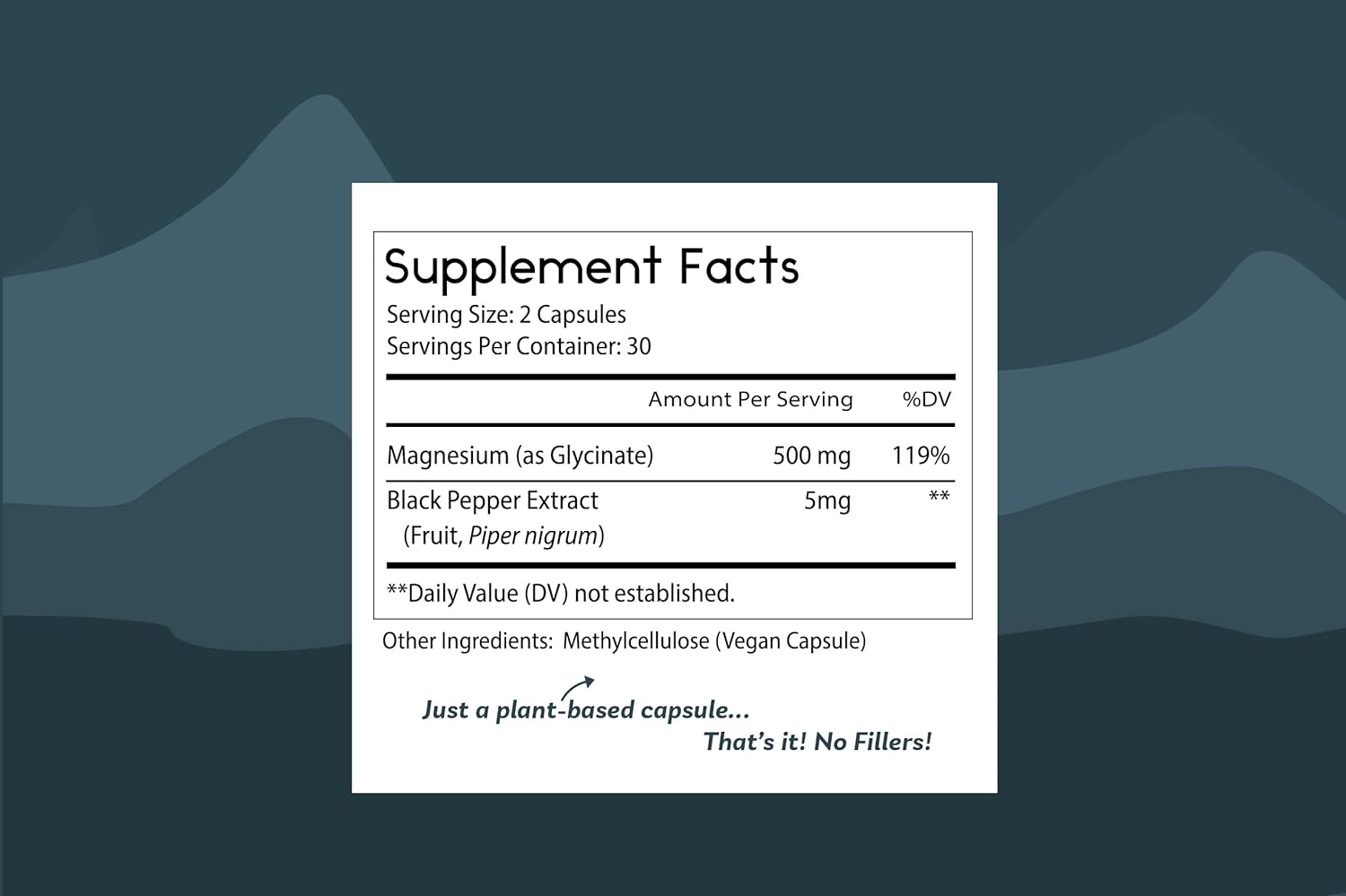 High Absorption Magnesium Glycinate Supplements for Muscle and Bone Support - 60 Vegan Capsules, All-Natural Dietary Supplements with No Fillers, Non-GMO - Espot.com.au
