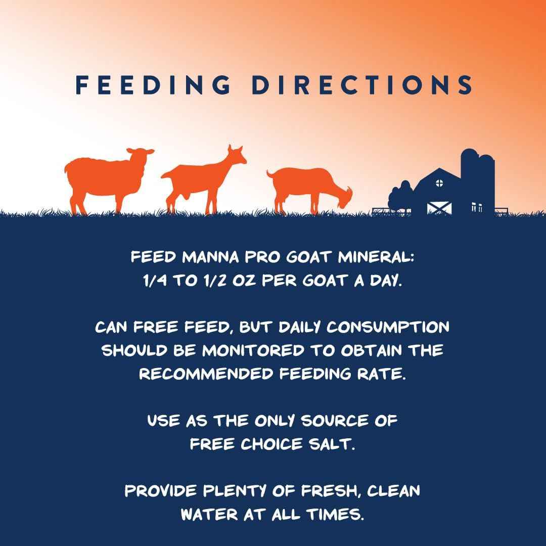 Manna Pro Goat Mineral Supplement with Vitamins & Minerals for Growth & Digestion Support - 8 lbs