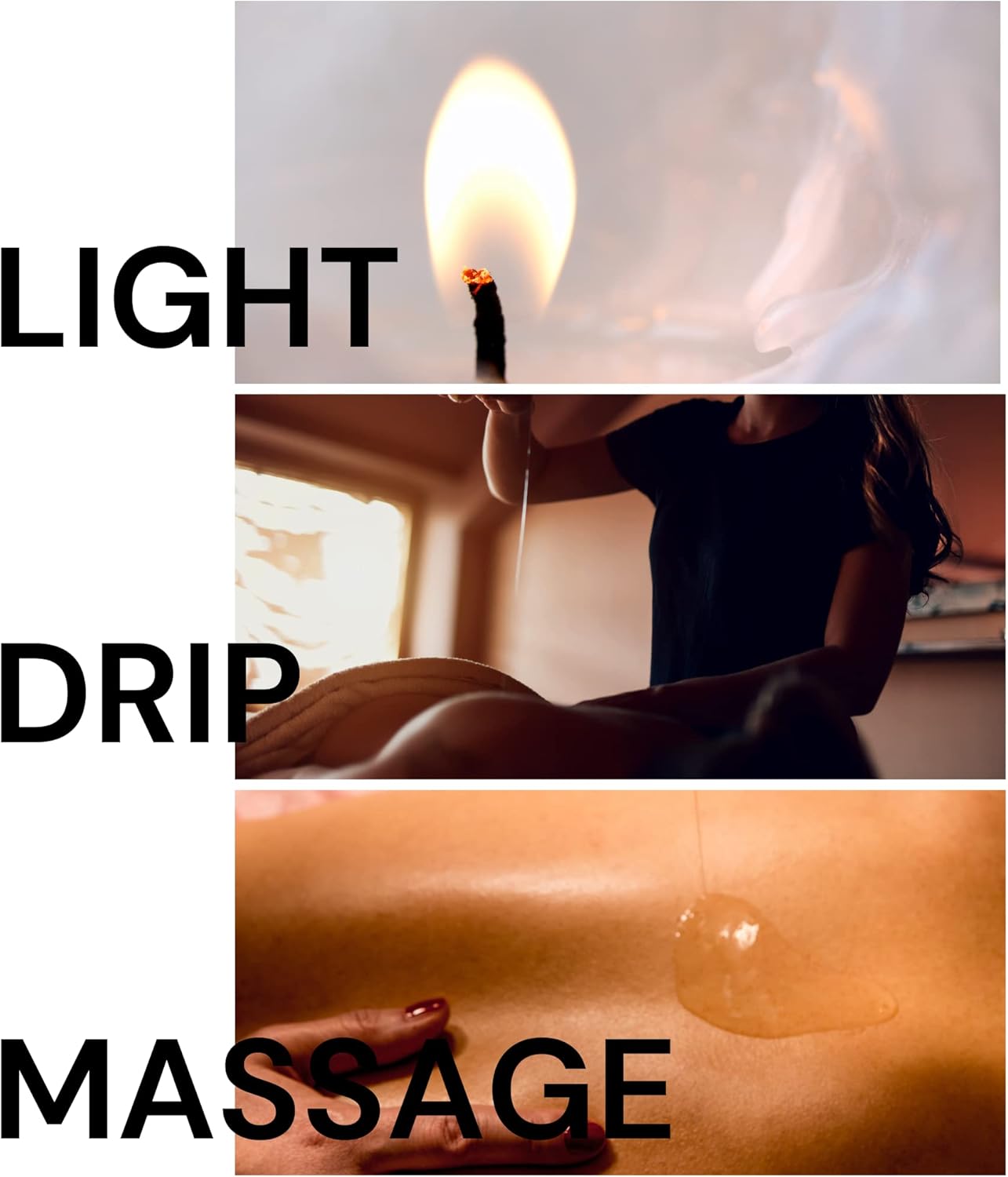 Soy Wax Massage Candle for Couples - Aromatherapy Candle for Relaxing Oil Therapy, TikTok Trend Smokey Vanilla Scented Candle - Spa Essentials for Elegant Massage Experience - Espot.com.au