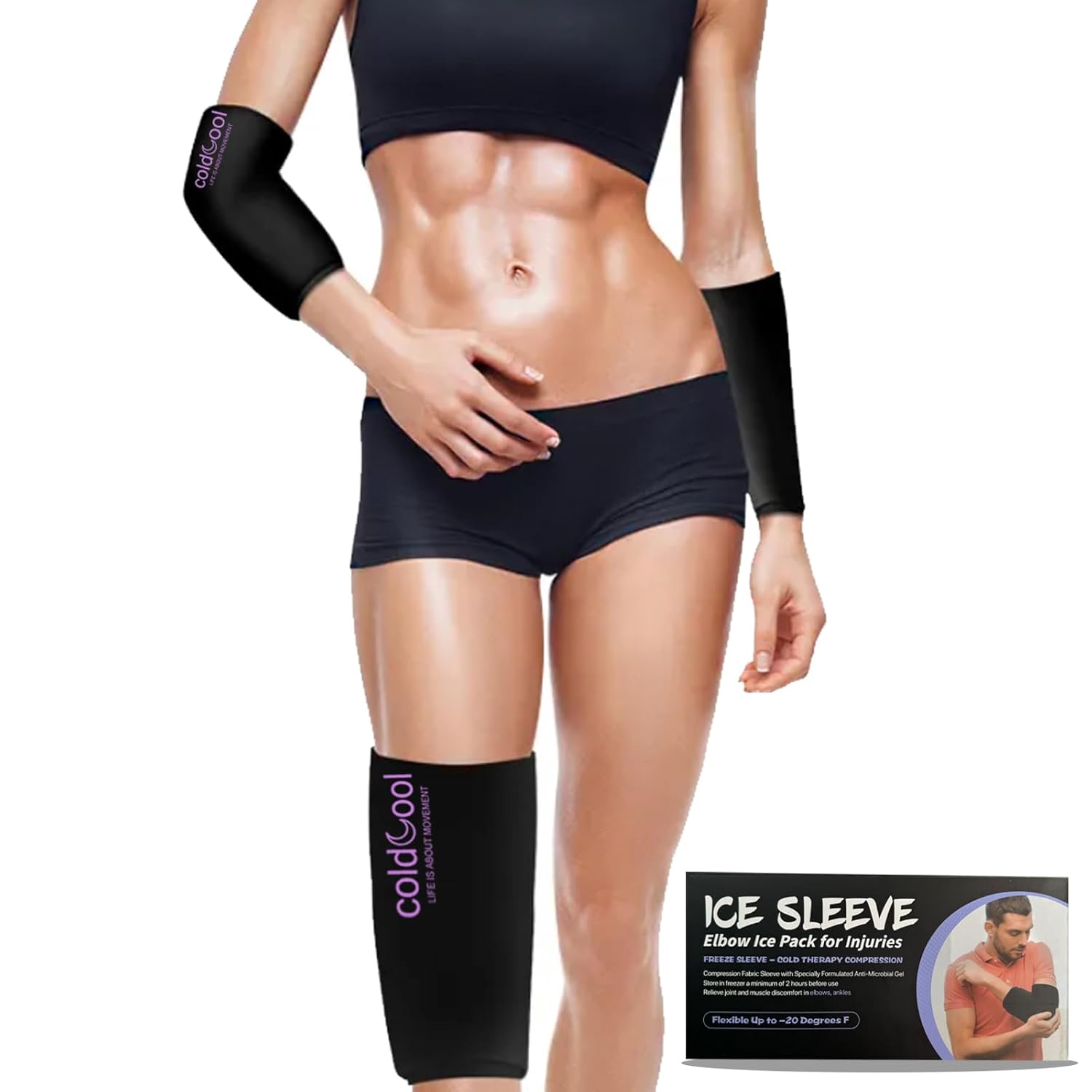 flexible-gel-cold-pack-wrap-with-360-compression-sleeve-for-knee-elbow-ankle-calf---reusable-ice-pack-brace-for-meniscus-acl-mcl-pain-relief-and-recovery-from-injuries-7