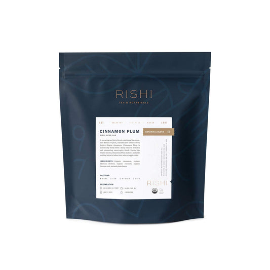 Organic Caffeine-Free Cinnamon Plum Herbal Tea Loose Leaf - Warming & Naturally Sweet - 16oz, 45+ Servings by Rishi Tea - Espot.com.au