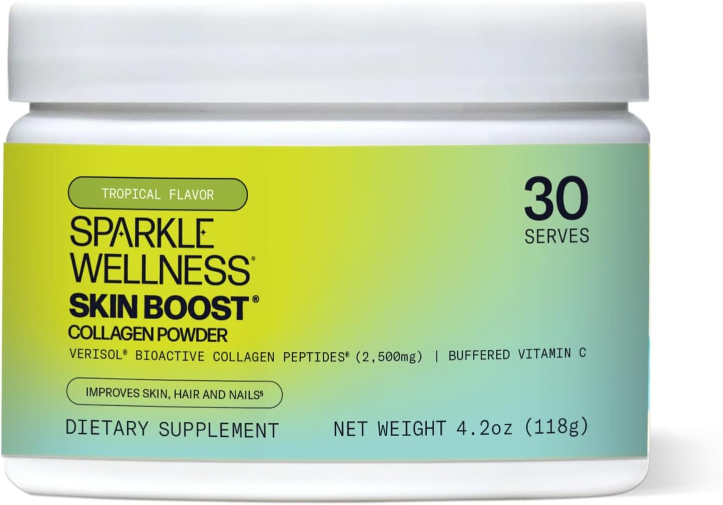 tropical-coconut-pineapple-collagen-powder---30-servings---beauty-supplement-with-verisol-collagen-vitamin-c-paleo-non-gmo-gluten-free---sparkle-skin-boost-1