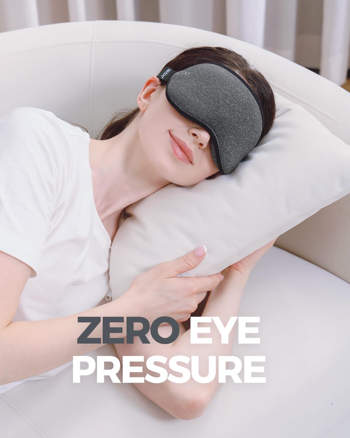 Luxury Sleep Mask for Back and Side Sleeper - Completely Blocks Light for Men and Women - Zero Eye Pressure 3D Contoured Night Blindfold - Breathable and Soft Eye Shade Cover - Espot.com.au