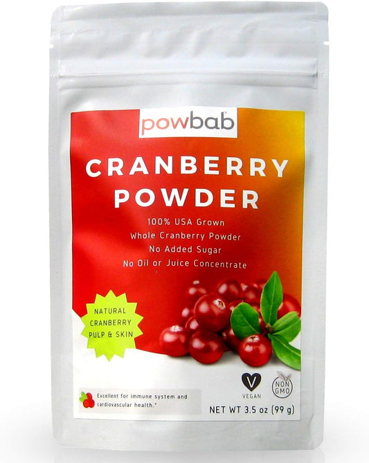 Organic USA Grown Cranberry Powder Supplement for Women's Urinary Tract Health - Unsweetened, No Added Sugar, Pure Fruit, Non-Freeze Dried (3.5 Oz) - Espot.com.au